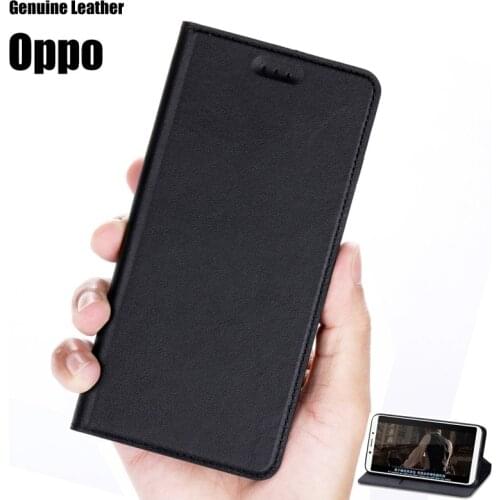 Genuine Leather Flip Case for Oppo A54 A5 A9 2020 A53 A73 A52 A72 A92 A91 A92S A15 Find X3 X2 NEO Reno 5 3 Pro 4 Lite Cover Case