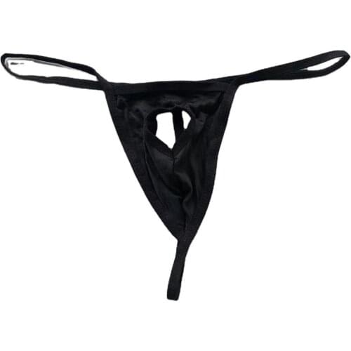 Mens Thong Gay Erotic Briefs Sexy Funny Panties With A Hole Transparent Lace Lingerie For Role-Playing Pornography Underpants