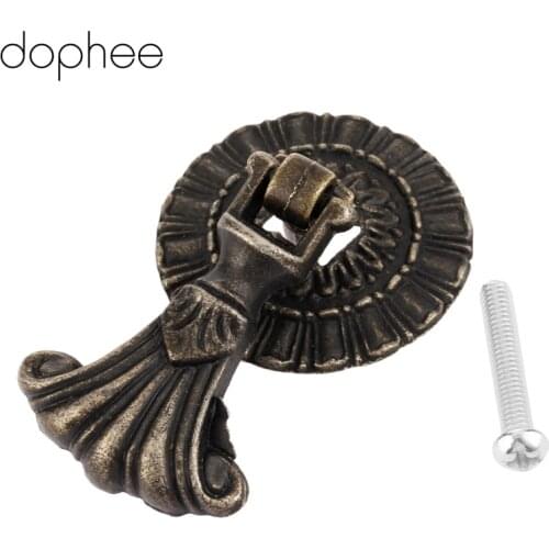 Dophee Zinc Alloy Furniture Handle Antique Drawer Knobs Kitchen Cabinet Drawer Cupboard Door Handles Pull Furniture Fittings