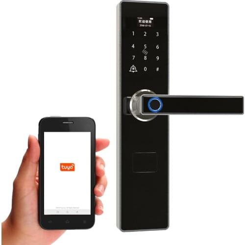 Smart Home door Lock Electric lock Biometric Fingerprint lock Key Code NFC card phone Tuya Wifi Villa Castle Indoor lock