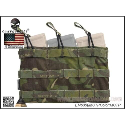Emersongear 5.56 Triple Open Top Magazine Pouch Tactical Combat Molle MAG Pouch EM6356