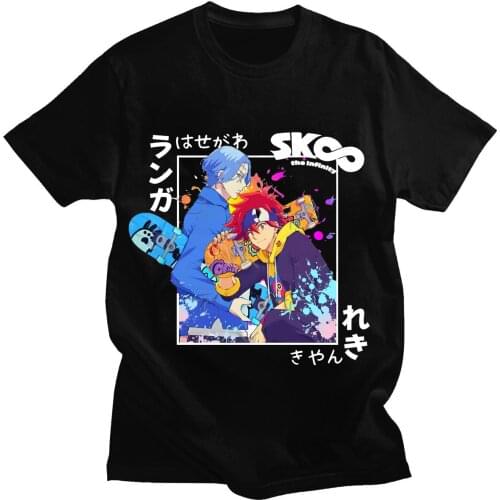 Anime Tshirt SK8 The Infinity Short Sleeve Men Graphic Oversized Short-Sleeves Streetwear Spring Fashion Unisex Comics T-shirt