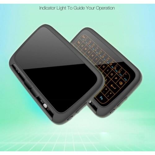 H18 2.4GHz Mini Wireless Keyboard Touchpad With Backlight Air Mouse Air Mouse Full Touchpad Version Rechargeable Keyboard