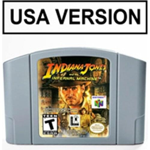 Indiana Jones and the Infernal Machine For 64 Bit Game Cartridge USA Version NTSC Format