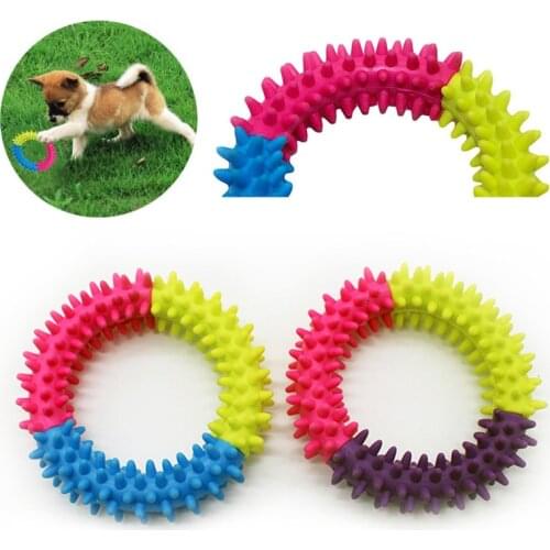 Pet Toy Dog Chew Toys 3 Color Ring Shape Non Toxic Portable Safe Cleaning Tooth Toy Pets Supplies Random Color Dropshipping