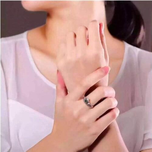 Emerald ring Free shipping Natural real emerald 925 sterling silver 3*3mm Fine jewelry