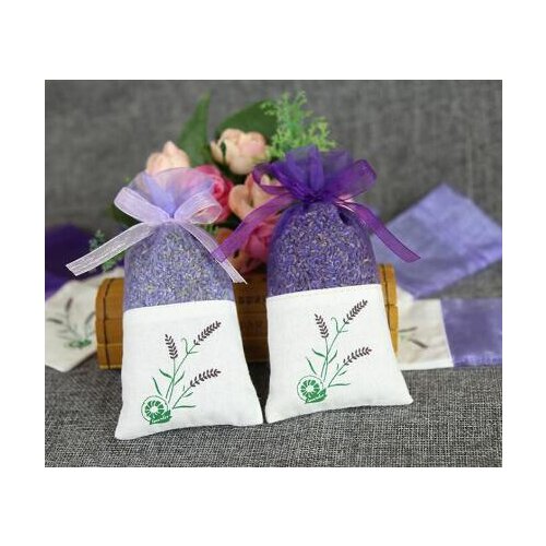 Graceful Lace Lavender Sachet Bags Candy Bag for Wedding Wardrobe Sachet Mesh Pouch Purple Cotton Bag With Ribbon For shower bag