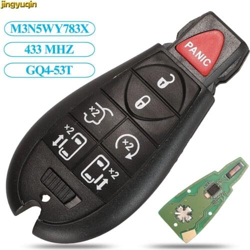 Jingyuqin Remote Smart Car Key 433MHZ ID46 For Chrysler M3N5WY783X IYZ-C01C GQ4-53T For Jeep Grand Cherokee 2/3/4/5/6/7 Button