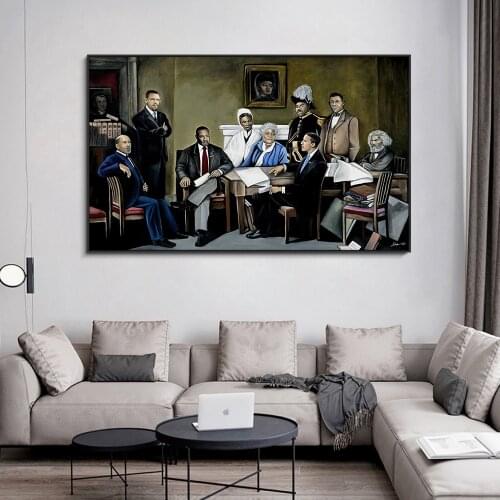 Modern Famous People Portrait Wall Art Canvas Painting Civil Rights Fighters Arts Poster Print Black People African Art Picture