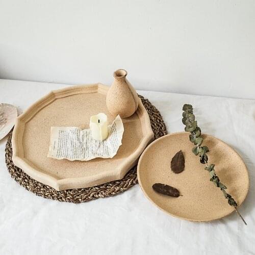 Classical Composite Wood Jewelry Storage Tray Nordic Decorative Plate Home Wedding Decoration Accessories For Earring Necklace