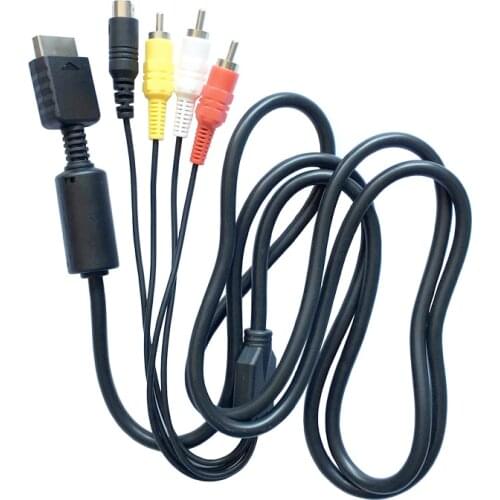 OSTENT Composite S-Video RCA AV Audio Video HD TV Cable for Sony PS1/PS2/PS3/PSX Console