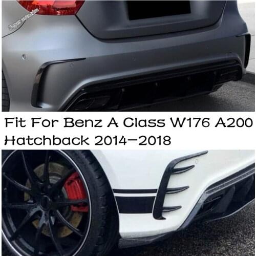 Rear Bumper Cover Trim Shark Fin Spoiler Lip Diffuser Accessories Fit For Mercedes Benz A Class W176 A200 Hatchback 2014 - 2018