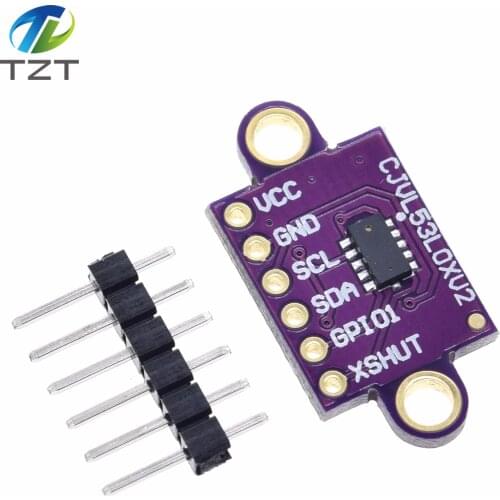 TZT VL53L0X Time-of-Flight (ToF) Laser Ranging Sensor Breakout 940nm GY-VL53L0XV2 Laser Distance Module I2C IIC