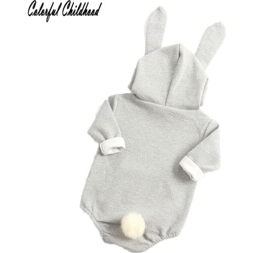 Cartoon easter costumes baby cute long ear bunny design newborn baby jumpsuit infant kids overalls children outfits 0-24m
