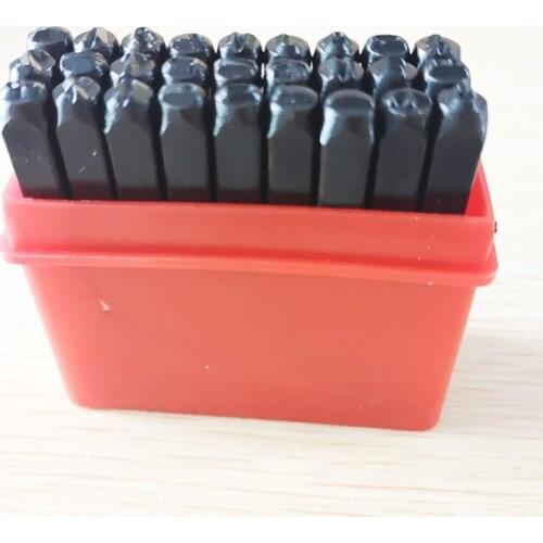 27pcs/set 5mm Carving Seal Carbon Steel Punch Stamp Leather Tool A-Z 26 Letters Handmade DIY Punching