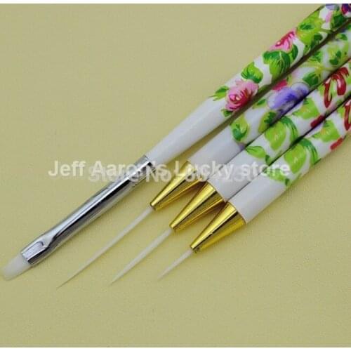 4 PCS Nail Art Brush Set Acrylic Drawing Painting Liner Pen Nail Brushes Beauty Tool