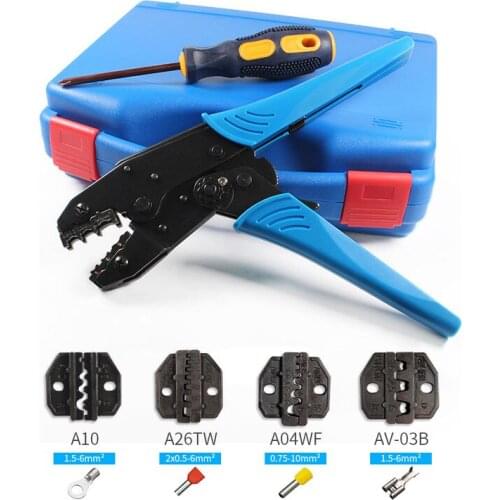 LY-03C Kit Crimping Plier Kit Hardware Clamp Tools Terminals Set Multi Functional Electrician Combination With 4 Jaws