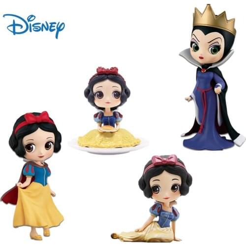 Disney Genuine Q Posket Princess Dolls Snow White Action Figure Toys Collection Model Kawaii Anime Figures Doll Gifts for Girls