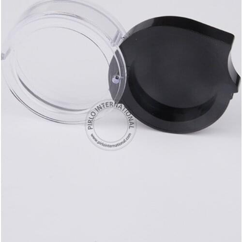 Excellent Cosmetic Containers 50 x 2g/2ml Plastic Eyeshadow/Powder/Blush/Lipstick Jar Black+Clear Sample Display Box