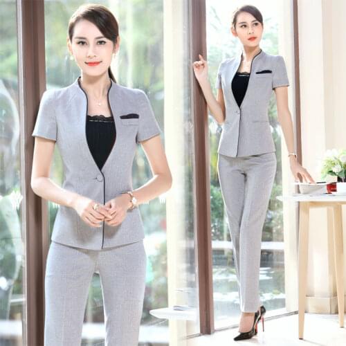 Plus Size 5XL Professional Business Blazers Suits For Office Ladies Blazer Outfits Beauty Salon Clothing Sets Uniforms