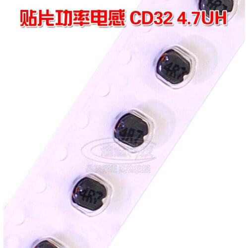 SMD Inductors CD32 4.7UH Silk Screen Printed 4R7 Winding Power Inductors Size: 3.5*3.2mm