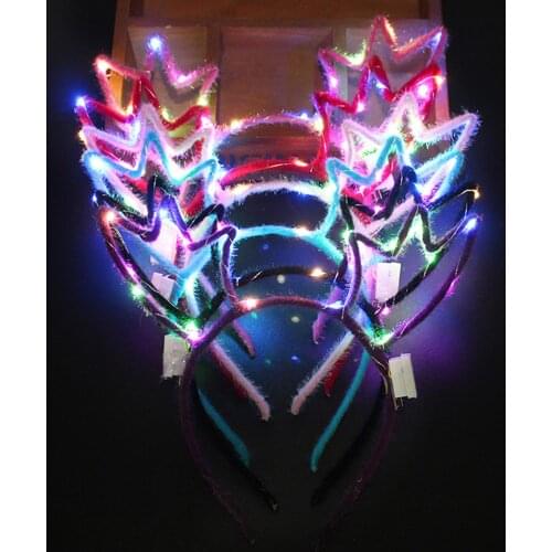 Luminous Antler Pattern Headband Christmas Concert Party Props Headwear Toy Headband Christmas Concert Party Props Headwear Toy
