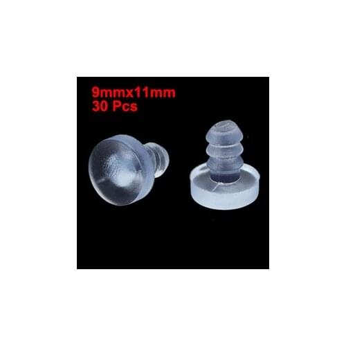 Uxcell Hot Sale 30pcs 9mmx11mm Rubber Anticollision Embedded Soft Stem Bumpers Screw Hole Plugs
