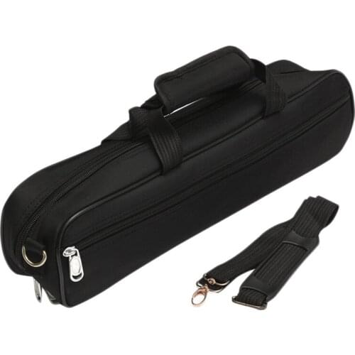 Water-Resistant Flute Case Oxford Cloth Gig Bag Box for Western Concert Flute with Adjustable Shoulder Strap for Pocket Cotton