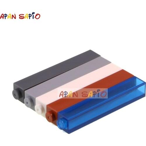 100pcs DIY Building Blocks Thick Bricks 1x1x5 Dots Educational Creative Plastic Compatible 2453 Kids Gifts Toys for Children