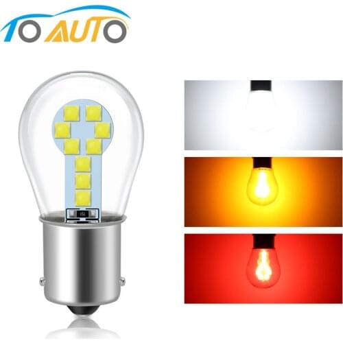 1156 BA15S P21W 1157 BAY15D P21/5W Car Lights Turn Signal Reverse Brake Tail Lamp Auto Bulbs 12V White Red Amber