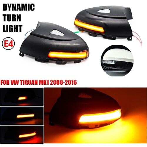 2Pcs/Lot For Volkswagen Tiguan MK1 2008-2016 Dynamic Turn Signal Light LED Wing Mirror Sequential Indicator Blinker