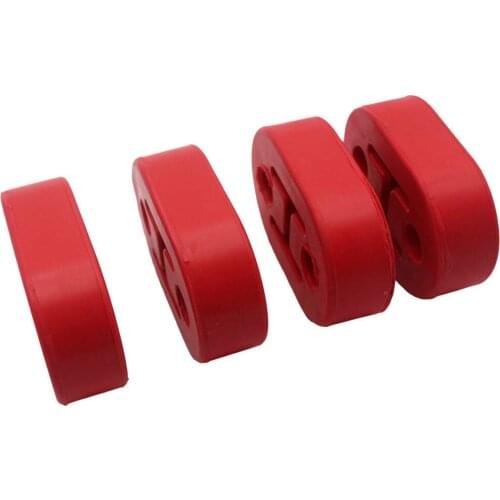 4x Car Rubber Exhaust Pipe Mount Brackets Hanger Insulator 2 Hole Universal