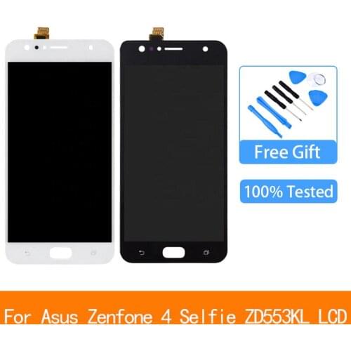 5.5 For ASUS Zenfone 4 Selfie ZD553KL X00LD LCD Display Panel Touch Screen Digitizer Frame White Black