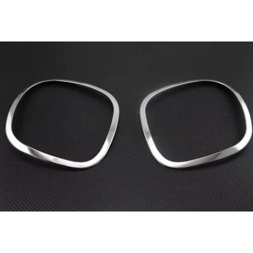 ABS Chrome 2pcs Rear Fog Light Cover Trim Fog Light Lamp Frame Trim for Mercedes Benz Smart Car Accessories Styling