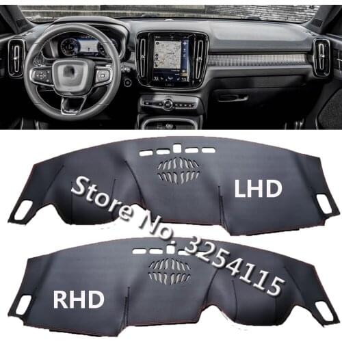 PU Leather Dashmat Suede Dashboard Cover Pad Dash Mat Carpet Car Styling Auto Accessories For VOLVO XC40 2017 2022 2021 2019