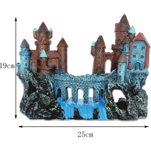 Aquarium Castle decoration landscaping villa house small building aquarium set meal fish shelter seafloor landscaping Castle
