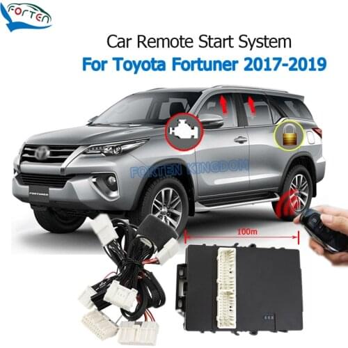 Car Remote Engine Start System Module For Toyota Fortuner With Window Close Door Lock Plug and Play