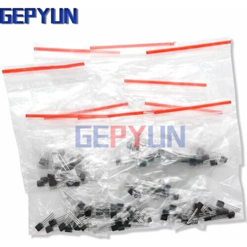 BC337 BC327 2N2222 2N2907 2N3904 2N3906 S8050 S8550 A1015 C1815 10Values x10pcs=100 Transistors set Pack Transistor kit (TO-92)