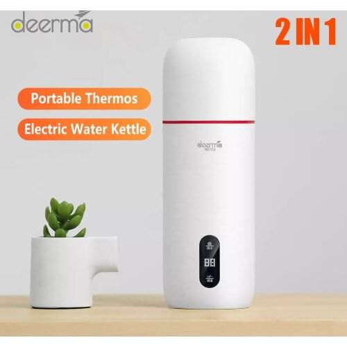 Deerma Water Bottle 350ML Electric Water Kettle Water Boil Touch Control Drinkware 304 Stainless Steel Thermos Cups