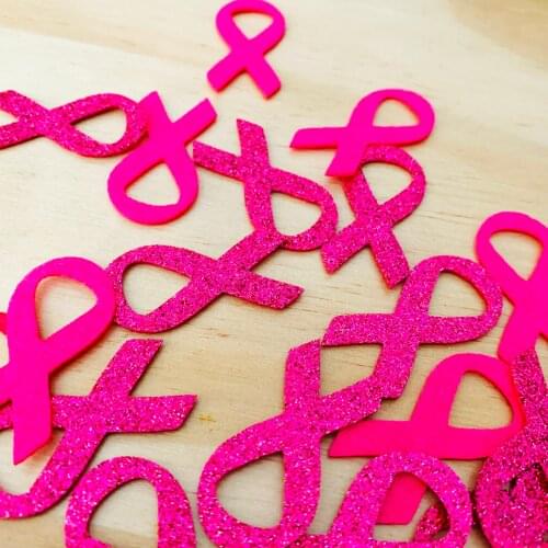 Confetti Fight Against Breast Cancer Party Pink Ribbon Party Decoration Table Supplies Decor