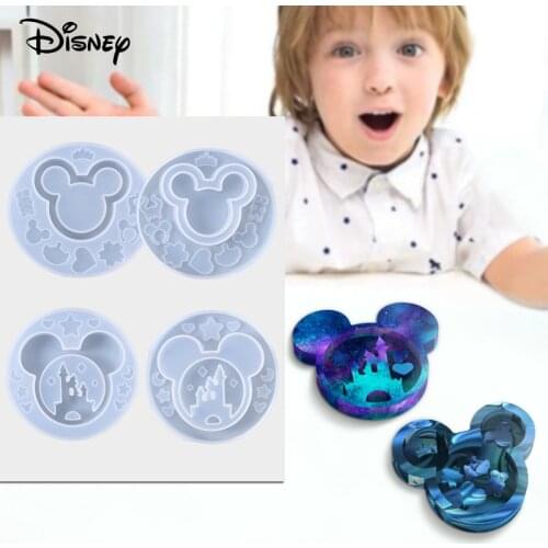 Disney Castle Mickey Mouse Silica Gel Mold Chocolate Turn Sugar Baking Cake Mold Gypsum DIY Decorative Ornaments Beach Toys