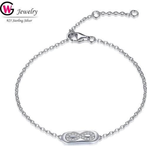 GW 2019 Bow Shape Charm Bracelet & Bangle For Women Bracelets Fashion 925 Silver Jewelry Gift Pulseira Feminia Statements Knot