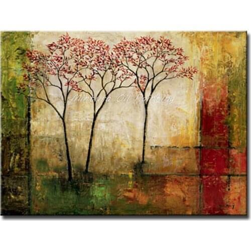 Mintura Art Handmade Flower Oil Painting on Canvas Modern Art Rich Tree Oil Paintings Wall Picture For Living Room Home Decor