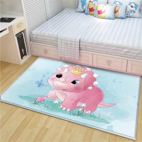 2021 Top Brand Non-Slip Children Flannel Carpet Baby Carpet Baby Play Mat Animal Pattern Children Comfortable Rectangle Carpet