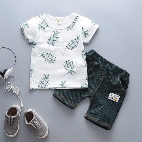Bibicola baby boys clothes set 2019 children summer casual print tracksuit kids bebe clothing suit with tshirt tops+shorts