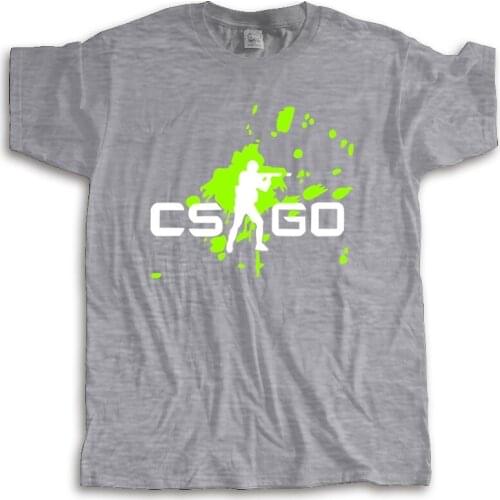 Summer t-shirt men brand teeshirt New Counter Strike Global Offensive CS:GO Logo Mens Black T-Shirt cotton tshirt for boys