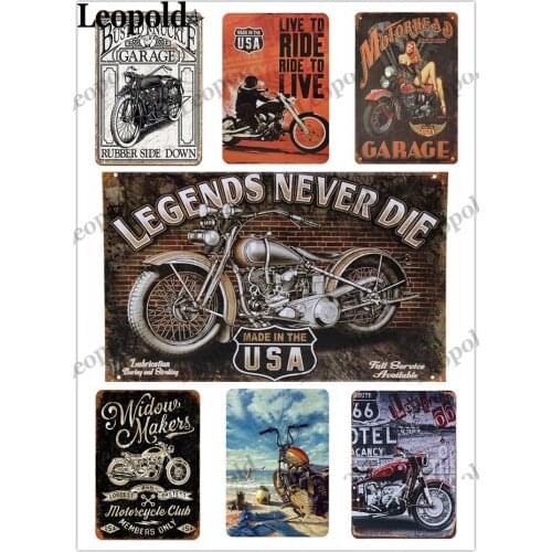 Vintage Motorcycle Metal Tin Plate Letter Mark Bicycle Metal Poster Wall Art Garage Club Home Decor Accessories 20Cmx30Cm