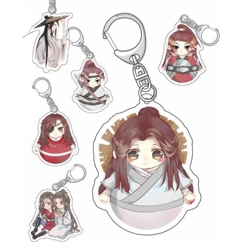 Cute Anime Tian Guan Ci Fu Xie Lian Hua Cheng San Lang Acrylic Pendant Figure Keychain Keyring Collection Model Toy Gift Cosplay