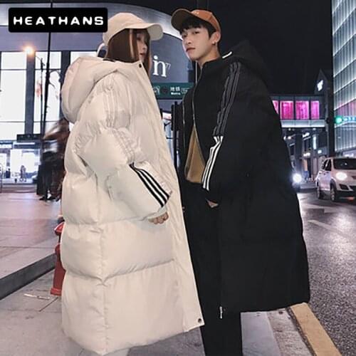 -30 Degree Winter Mens Puffer Coat Hooded Bomber Basic Jackets Long Male Parkas Plus Size Hoodies Parka Men Outerwear Snow Wear