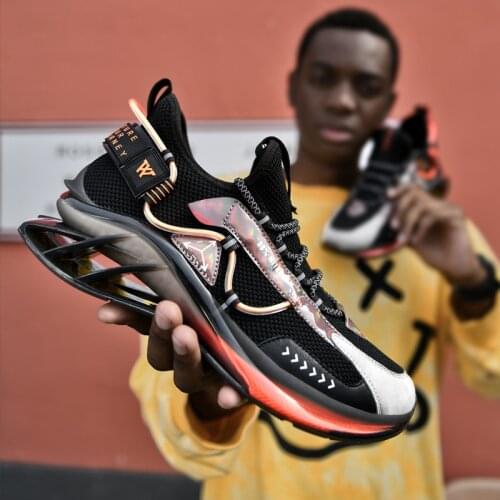 High Quality Mens Blade Running Shoes Breathable Reflective Sneakers Fashion Antiskid Damping Jogging Shoes Training Zapatillas